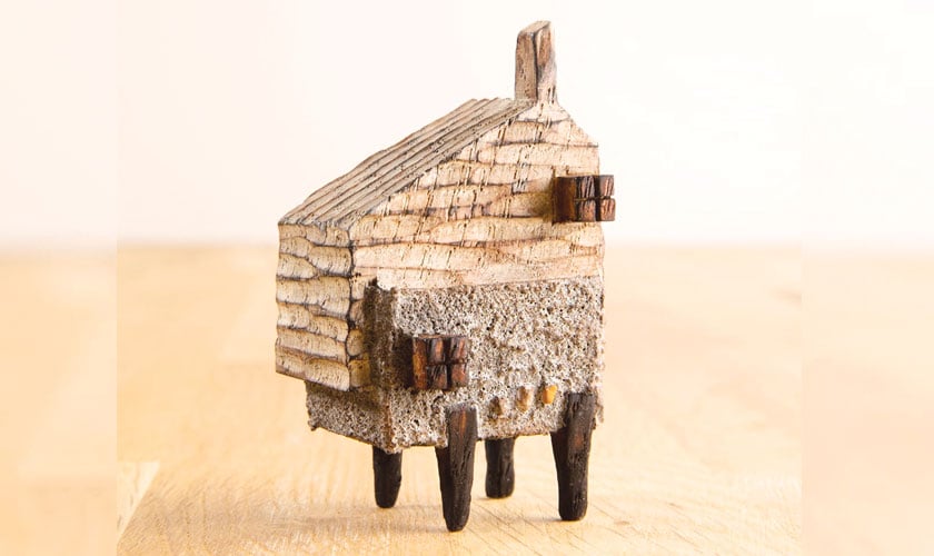 Whimsical world of miniature wooden houses