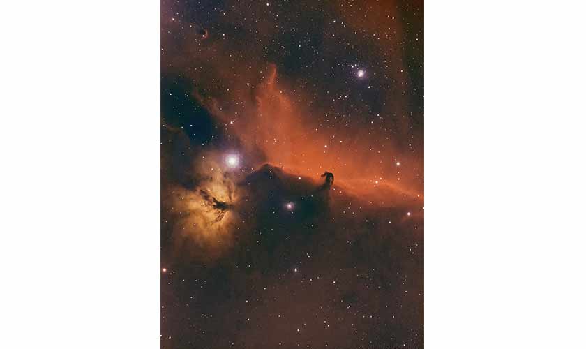 Flame Nebula and Horsehead Nebula. Photo courtesy: Shoaib Usman.