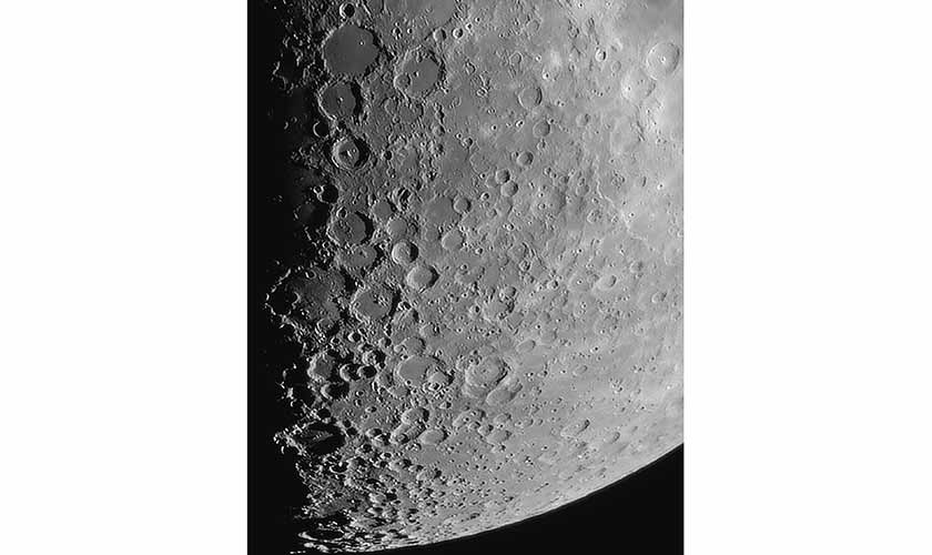 Craters within craters can be seen on the surface of the moon, in this image.   Photo courtesy: Talha Moon Zia.