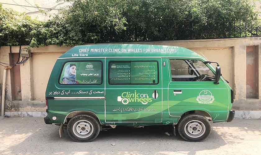 It’s a pickup van which carries medicines, medical equipment and staff. — Photos by the author