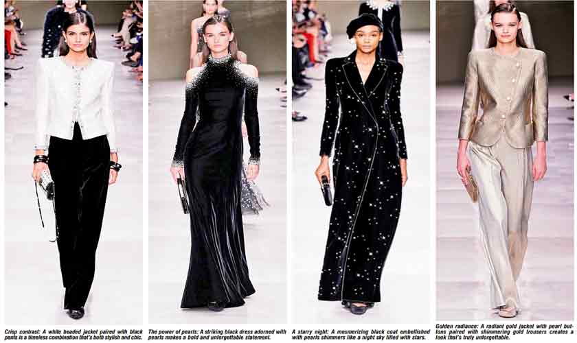 Armani’s fall collection: A symphony of pearls reimagined
