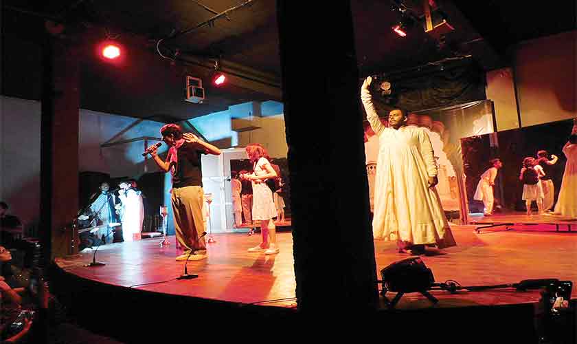 The set wasn’t grand, which was a poignant reminder of the state of theatre in Pakistan. — Photos by the author