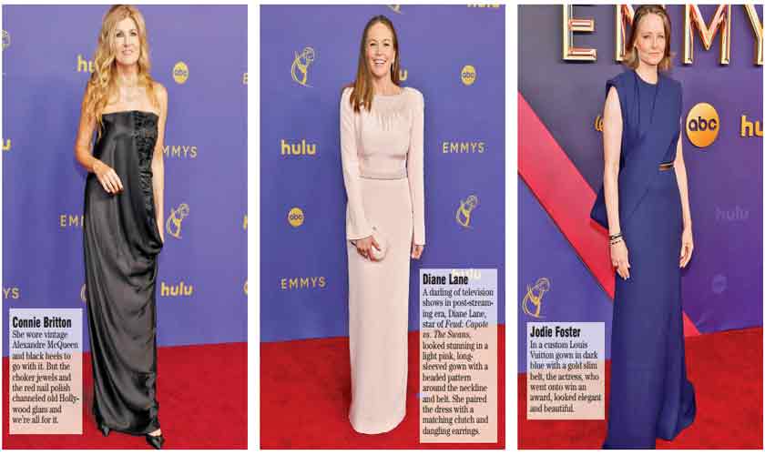 Stars shine at the Emmys red carpet