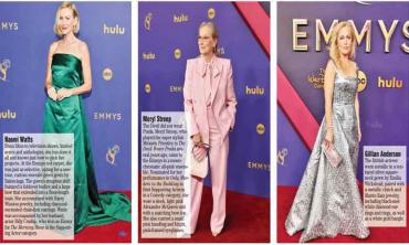 Stars shine at the Emmys red carpet