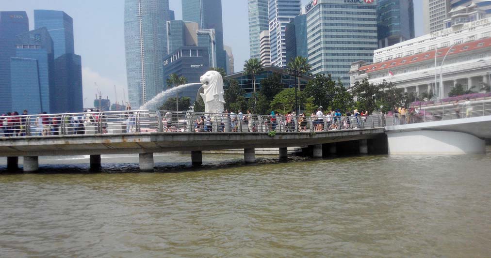 The iconic Merlion.