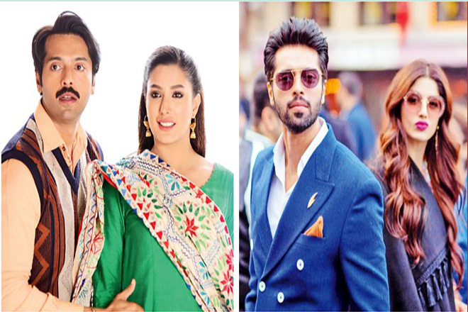 (L) Fahad Mustafa returns to the silver screen with Mehwish Hayat, who he shared great chemistry with in Actor in Law; (R) Mawra Hocane makes a cinema debut in Pakistan with JPNA2 and, paired opposite Fahad, we can’t wait to see what kind of magic they create. 