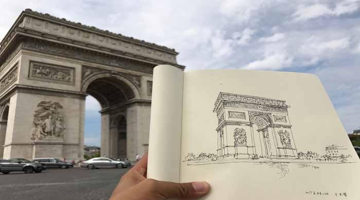 Chinese architect records global tour through real-life sketches