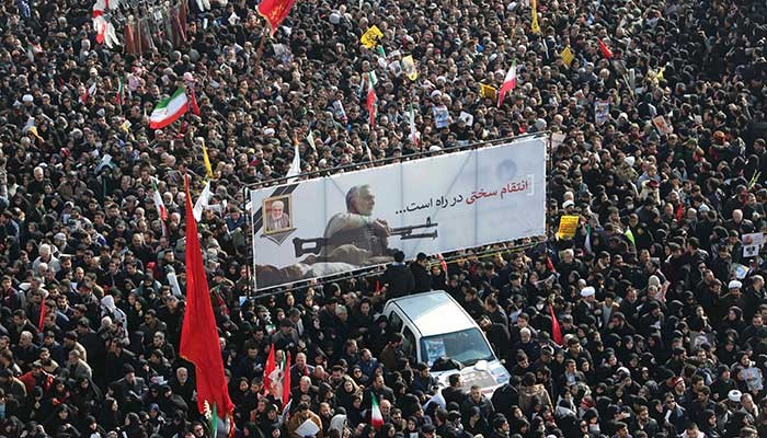 Body Of Iranian Commander Killed In US Strike Arrives For Burial In ...