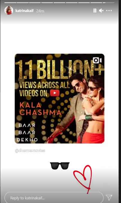 Kala Chashma featuring Katrina Kaif hits 1 billion views on YouTube