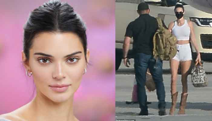 Kendall Jenner puts her supermodel figure on display as she returns to LA