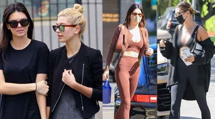 Kendall Jenner enjoys a private Pilates session with pal Hailey