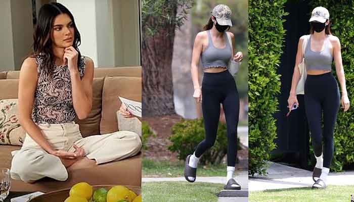 Kendall Jenner: Crop Top, Black Leggings