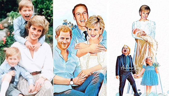 Princess Diana reimagined with Kate, Meghan Markle in emotional paintings