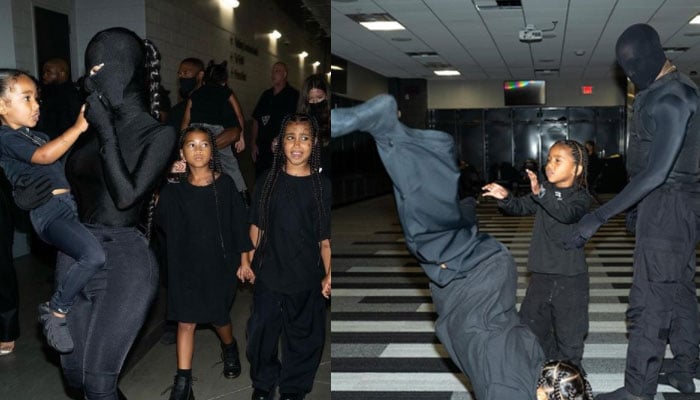 Kim Kardashian, kids support Kanye Wests Donda event with Balenciaga outfits