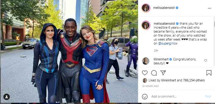 Melissa Benoist wraps up filming for Supergirl