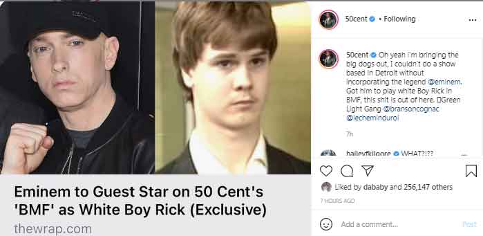 Rapper 50 Cent calls Eminem legend