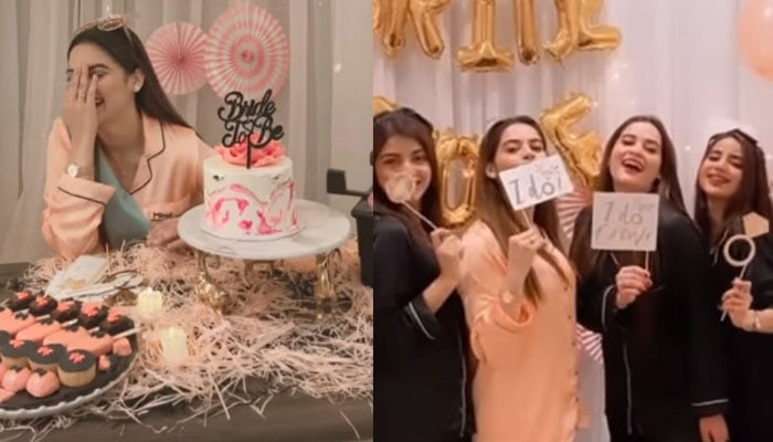 Minal Khan rings in her bridal shower with Aiman Khan and other celebrities