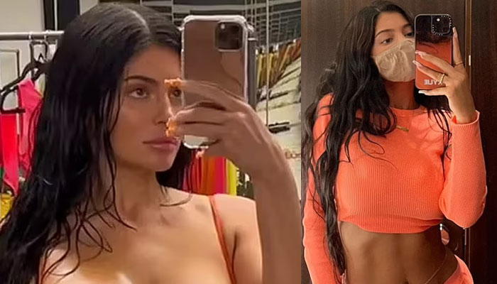 Kylie Jenner sizzles in orange crop top amid her second pregnancy