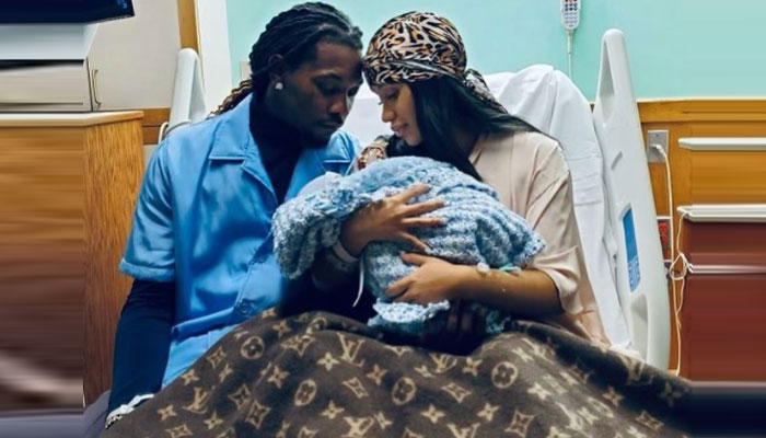 Cardi B shares sweet image of her new baby with his father Offset