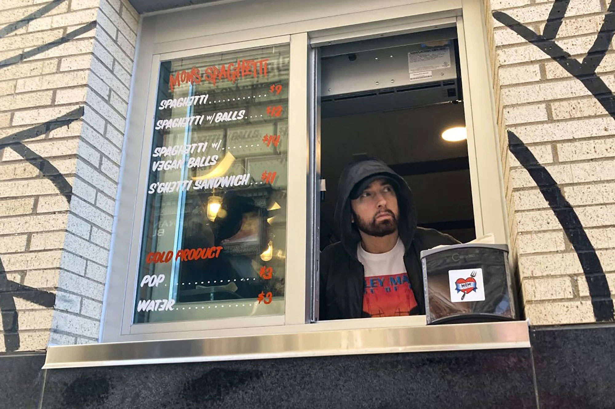 Photos: Eminem welcomes fans at grand opening of Mom’s Spaghetti restaurant