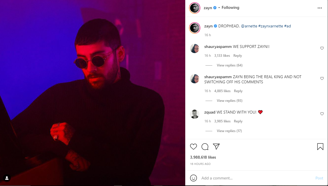 Zayn Malik returns to Instagram after splitting with Gigi Hadid amid Yolanda drama