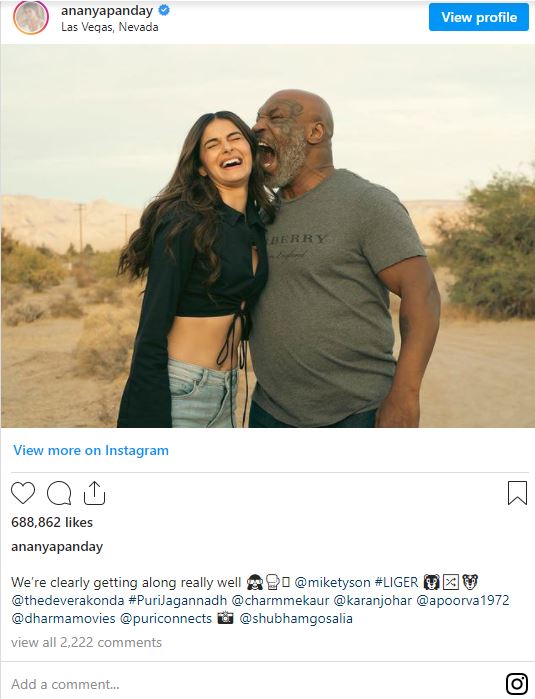 Mike Tyson, Ananya Panday drop quirky photos from sets of Liger