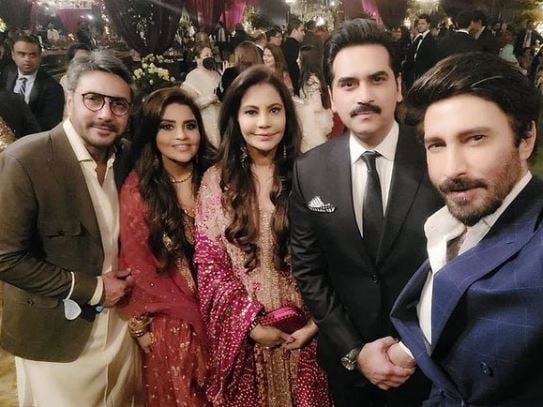 Photos: Celebrities spotted at wedding of Mir Shakil-ur-Rahmans daughter in Karachi