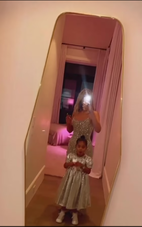 Khloé Kardashian drops jaws in shimmery silver outfit for Christmas eve