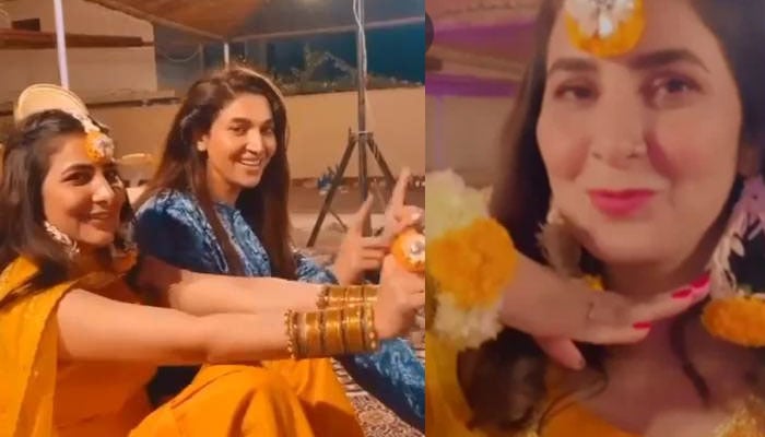 Areeba Habib kick starts wedding festivities with Mayun around friends