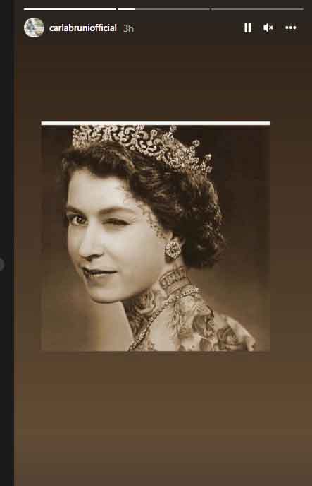 Wife of former French president shares edited photo of Queen Elizabeth