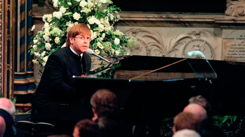 John was not allowed to perform at Dianas funeral by the British royal family