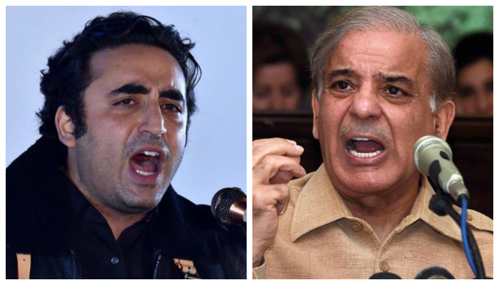 PPP Chairman Bilawal Bhutto Zardari (left) and PML-N President Shahbaz Sharif. — Twitter/AFP/File