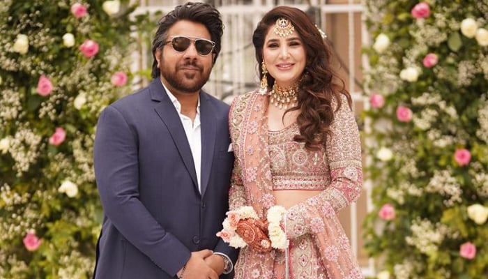 Areeba Habib and husband Saadain Sheikh wrapped up their wedding festivities with a pastel reception day