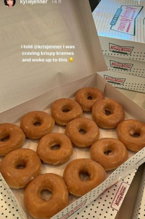 Kris Jenner surprises pregnant Kylie Jenner with stacks of Krispy Kreme boxes