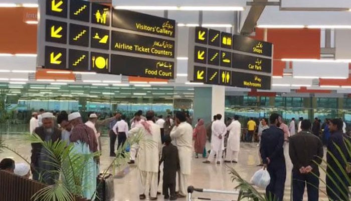 Passengers waiting at Islamabad International Airport in this file photo.