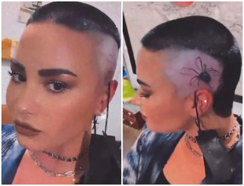 Demi Lovato surprises fans with unique head tattoo design