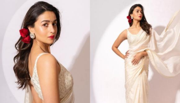 ‘Gangubai Kathiawadi’ promotions: Alia Bhatt looks regal in dreamy white silk saree