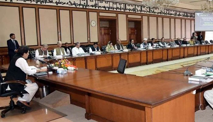 Prime Minister Imran Khan is presiding over a cabinet meeting. Photo: file