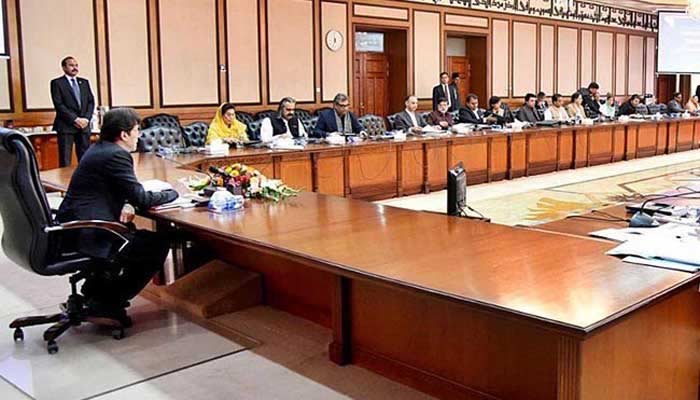 An APP file photo of PM Imran Khan chairing federal cabinet meeting.