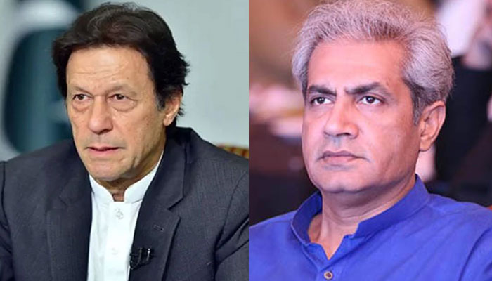 Prime Minister Imran Khan (L) and newly appointed provincial Governor Omer Sarfraz Cheema (L). Photo  file