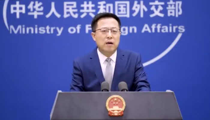 Chinese Foreign Ministry spokesperson Zhao Lijian. Photo: screengrab/ Twitter