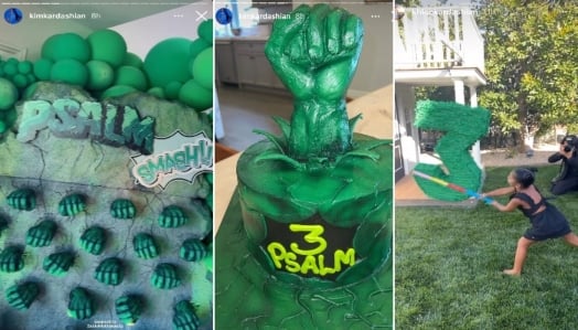 Inside Kim Kardashian’s extravagant Hulk-themed birthday party for son Psalm