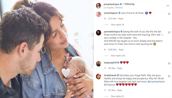 Priyanka Chopra receives love from Bollywood pals as she shares first snap of her baby