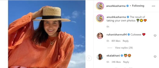 Anushka Sharma sets pulses racing in orange swimsuit, posts pics from Maldives holiday