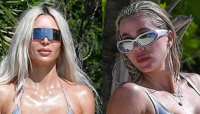 Kim Kardashian and Khloe set pulses racing as they share new sizzling beach pics