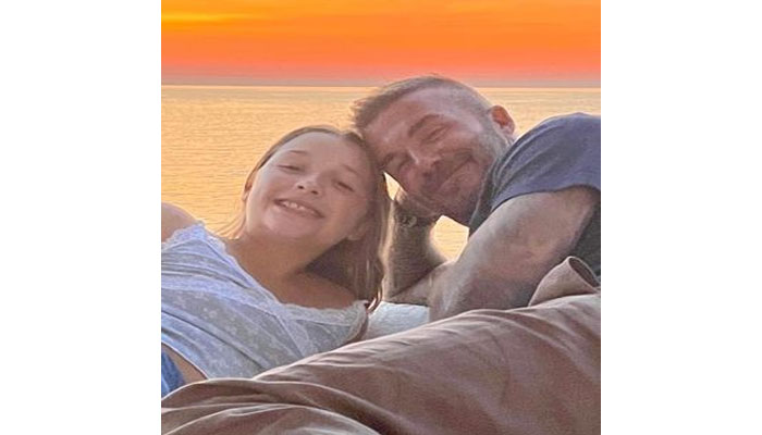 David Beckham poses with daughter amid rumoured family tensions