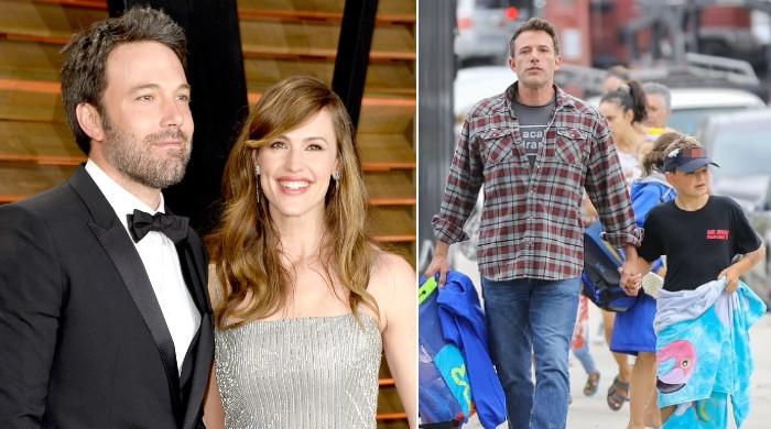 Ben Affleck joins ex-wife Jennifer Garner and son Samuel on pool picnic