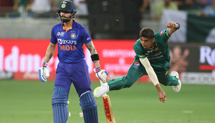 Pakistans Shahnawaz Dahani bowls against India during Asia Cup 2022 match on August 28, 2022. -AFP