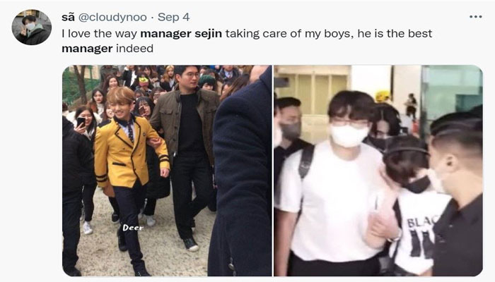 Manager Sejin gets applauded for protecting ENHYPEN from the crowd