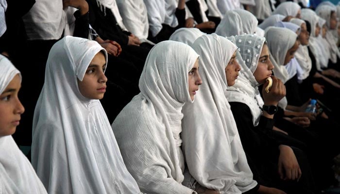 Afghan school girls sit in a classroom as the new academic year begins in Kandahar on September 7, 2022. — AFP/File